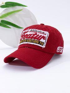 Men Letter Embroidered Baseball Cap Street