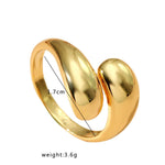 1pc Water Drop-Shaped Wrap Ring, Simple Open-Ended Ring For Women, Versatile