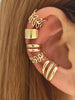 5 PCS Gold Adjustable Ear Cuffs Earrings for Women Girls Non-Piercing Cartilage Clip on Earrings Wrap Ear Jewelry Set