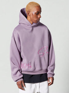 SUMWON Regular Fit Overhead Hoodie With Signature Embroidery