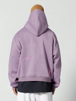 SUMWON Regular Fit Overhead Hoodie With Signature Embroidery