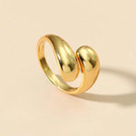 1pc Water Drop-Shaped Wrap Ring, Simple Open-Ended Ring For Women, Versatile