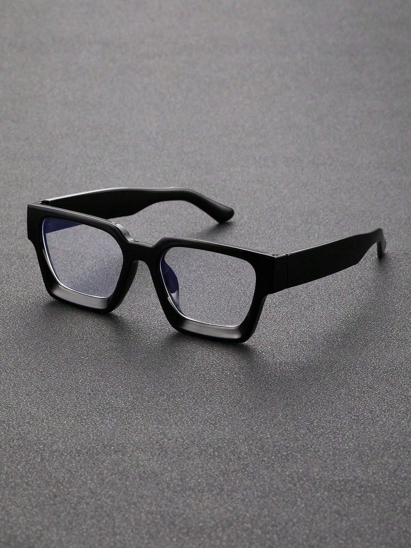 1pc Square Frame Plastic Classical Fashion Black Anti-Blue Light Glasses For Men Reading Outdoor Travel Daily Life Accessories Clear Glasses Blue Light Glasses Accessories