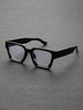 1pc Square Frame Plastic Classical Fashion Black Anti-Blue Light Glasses For Men Reading Outdoor Travel Daily Life Accessories Clear Glasses Blue Light Glasses Accessories