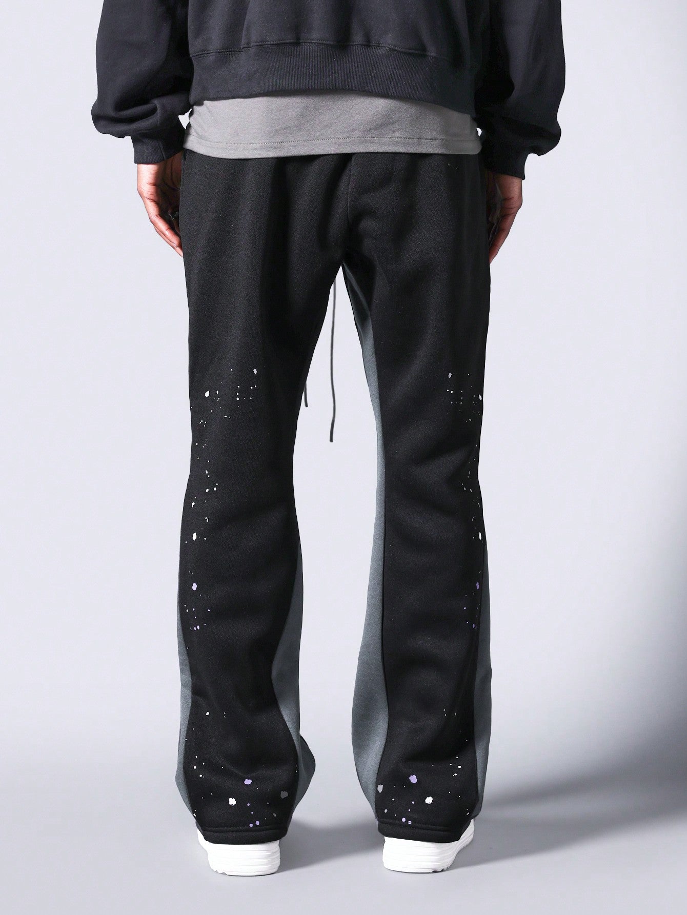 SUMWON Flare Fit Jogger With Splatter Paint