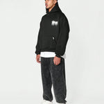 SUMWON Overhead Hoodie With Back Graffiti Graphic Print