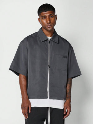 SUMWON Zip Through Shirt With Graphic Print