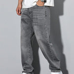 Men's Casual Washed Straight Leg Jeans