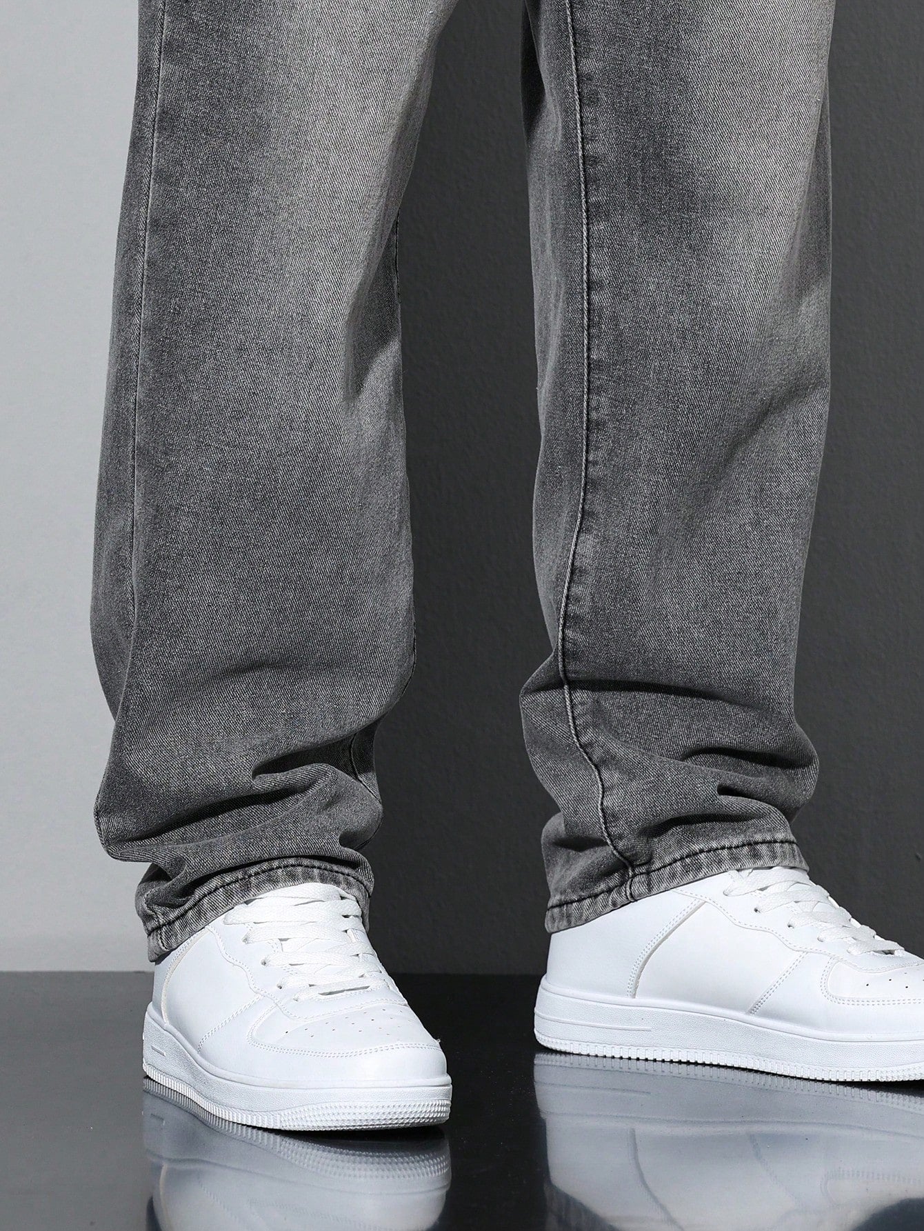 Men's Casual Washed Straight Leg Jeans