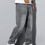 Men's Casual Washed Straight Leg Jeans