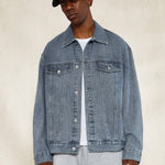 SUMWON Washed Pinstripe Denim