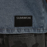 SUMWON Zip Through Denim Shirt With Back Branded Label