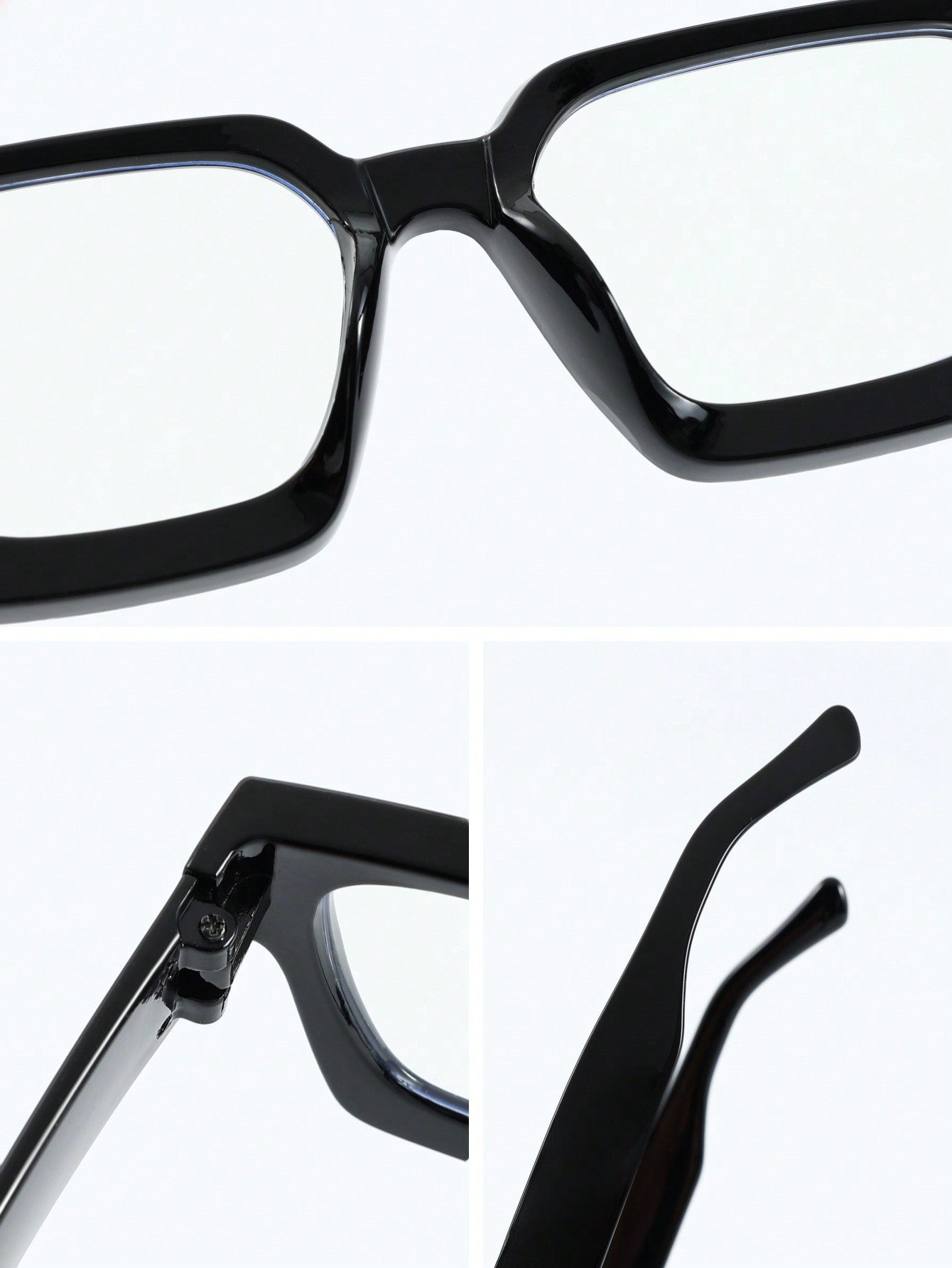 1pc Square Frame Plastic Classical Fashion Black Anti-Blue Light Glasses For Men Reading Outdoor Travel Daily Life Accessories Clear Glasses Blue Light Glasses Accessories