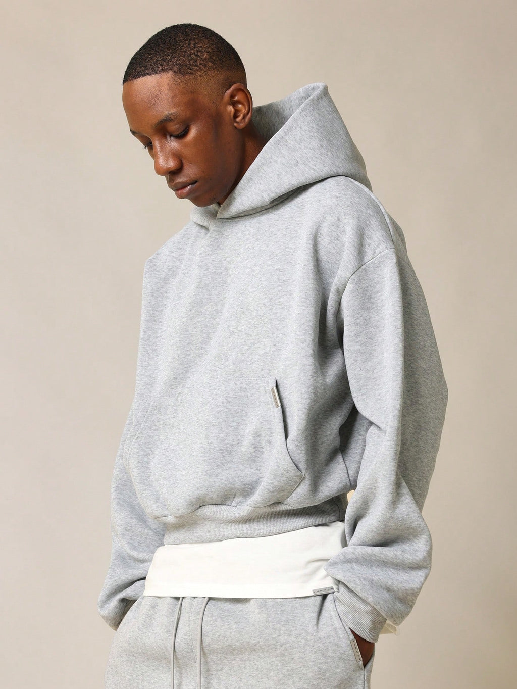 SUMWON Crop Fit Overhead Essential Hoodie