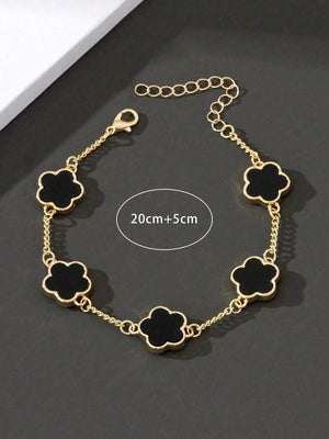 1pc Fashionable Design Classic Clover Charm Men's Bracelet Christmas Thanksgiving New Years Holiday Gifts