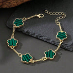 1pc Fashionable Design Classic Clover Charm Men's Bracelet Christmas Thanksgiving New Years Holiday Gifts