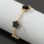 1pc Fashionable Design Classic Clover Charm Men's Bracelet Christmas Thanksgiving New Years Holiday Gifts