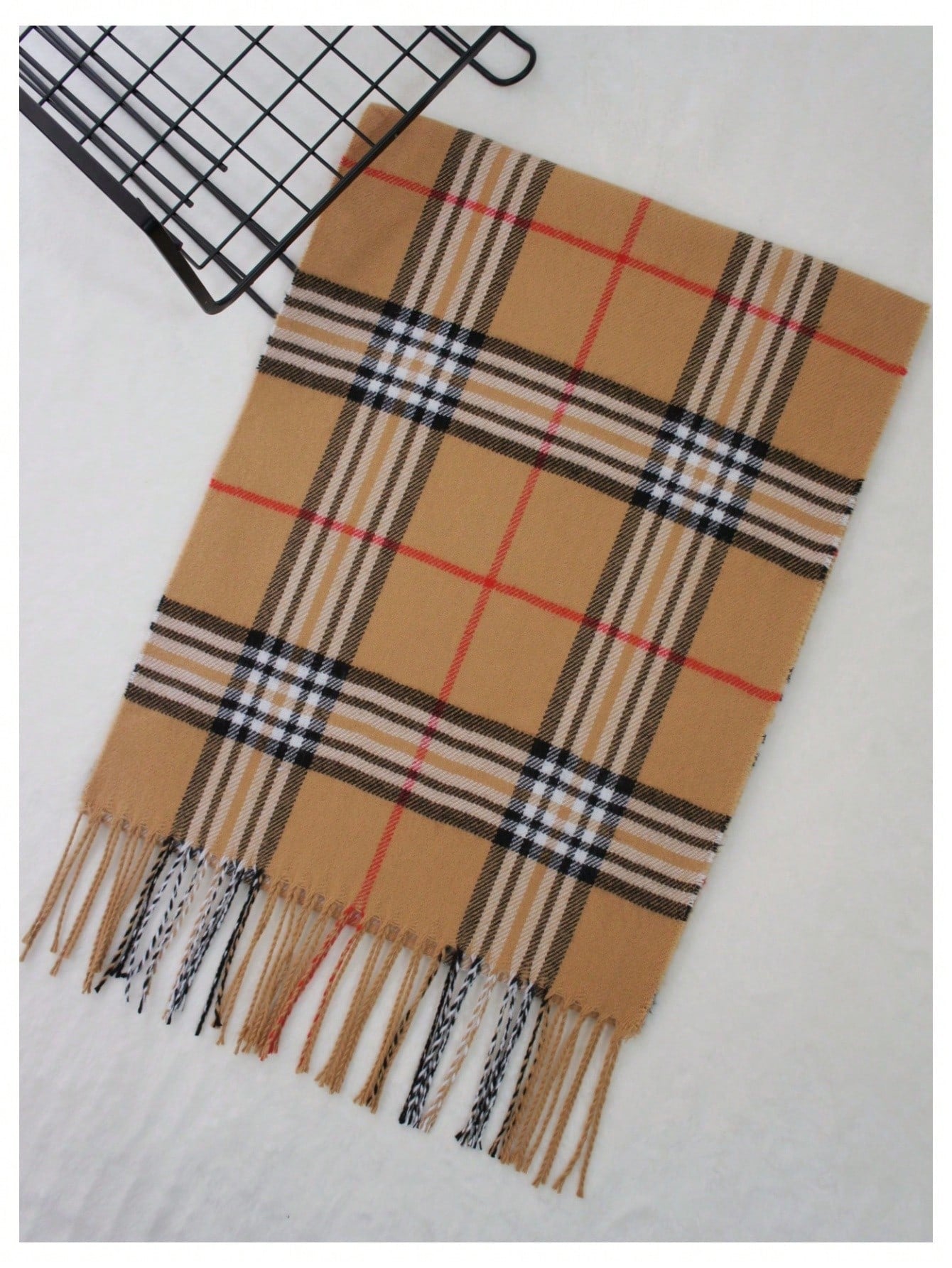 Classic Plaid Scarf For Couples, Unisex Warm Boyfriend Gifts Versatile Autumn Winter Fashion, High-Quality Reversible Korean Style Neck Warmer Blanket